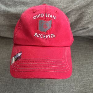 Ohio State Buckeyes Logo With Heart Hat Red StrapBack Relaxed Fit